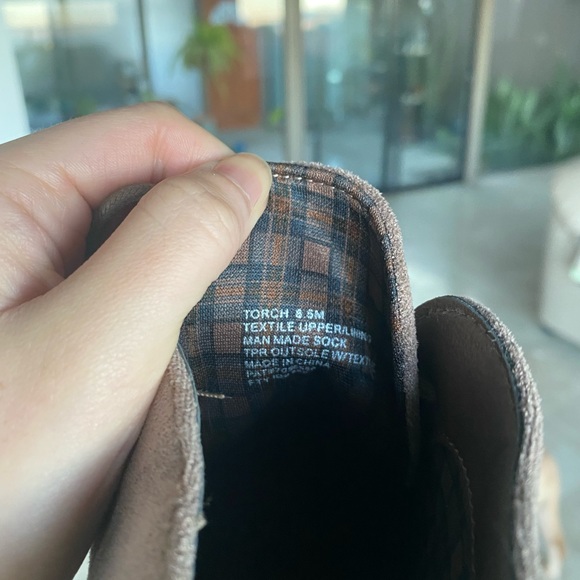 Madden Girl Brown Suede Torch Lace Up Ankle Boots - Picture 5 of 5